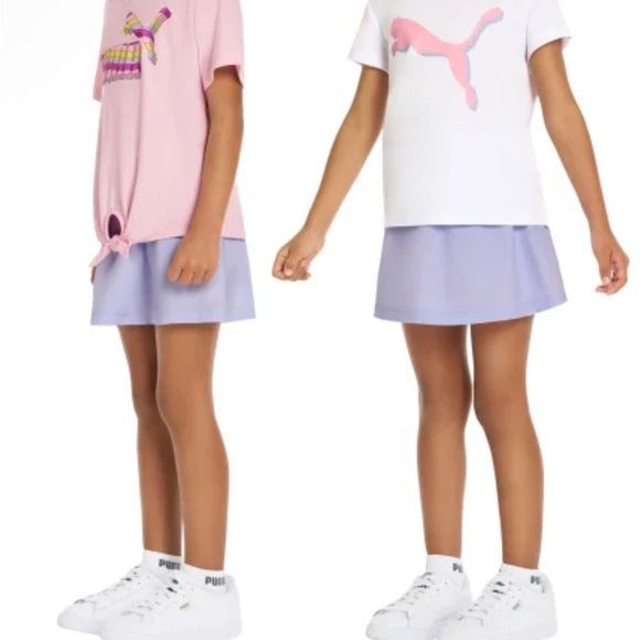 NEW| Puma Girls' Pink and White T-Shirt Duo| size:6 - Picture 4 of 4